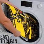 Richmond Tigers Australian Football Bathroom Set Powerful Tiger Mascot With Indigenous Pattern Art