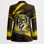 Richmond Tigers Australian Football Blazer Powerful Tiger Mascot With Indigenous Pattern Art