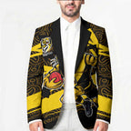 Richmond Tigers Australian Football Blazer Powerful Tiger Mascot With Indigenous Pattern Art
