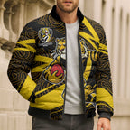 Richmond Tigers Australian Football Bomber Puffer Jacket Powerful Tiger Mascot With Indigenous Pattern Art