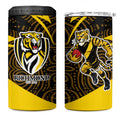 Richmond Tigers Australian Football 4 in 1 Can Cooler Tumbler Powerful Tiger Mascot With Indigenous Pattern Art
