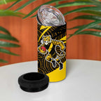 Richmond Tigers Australian Football 4 in 1 Can Cooler Tumbler Powerful Tiger Mascot With Indigenous Pattern Art
