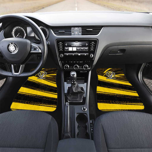 Richmond Tigers Australian Football Car Mats Powerful Tiger Mascot With Indigenous Pattern Art