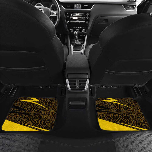 Richmond Tigers Australian Football Car Mats Powerful Tiger Mascot With Indigenous Pattern Art