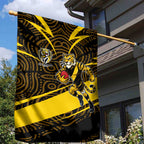 Richmond Tigers Australian Football Garden Flag Powerful Tiger Mascot With Indigenous Pattern Art