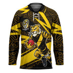 Richmond Tigers Australian Football Hockey Jersey Powerful Tiger Mascot With Indigenous Pattern Art