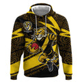 Richmond Tigers Australian Football Hoodie Powerful Tiger Mascot With Indigenous Pattern Art
