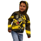 Richmond Tigers Australian Football Kid Hoodie Powerful Tiger Mascot With Indigenous Pattern Art