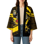 Richmond Tigers Australian Football Kimono Powerful Tiger Mascot With Indigenous Pattern Art