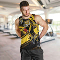 Richmond Tigers Australian Football Men Tank Top Powerful Tiger Mascot With Indigenous Pattern Art