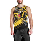 Richmond Tigers Australian Football Men Tank Top Powerful Tiger Mascot With Indigenous Pattern Art