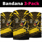 Richmond Tigers Australian Football Neck Gaiter Powerful Tiger Mascot With Indigenous Pattern Art