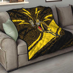 Richmond Tigers Australian Football Quilt Powerful Tiger Mascot With Indigenous Pattern Art