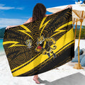 Richmond Tigers Australian Football Sarong Powerful Tiger Mascot With Indigenous Pattern Art