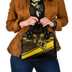 Richmond Tigers Australian Football Shoulder Handbag Powerful Tiger Mascot With Indigenous Pattern Art