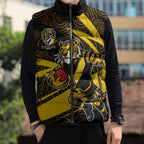 Richmond Tigers Australian Football Sleeveless Puffer Jacket Powerful Tiger Mascot With Indigenous Pattern Art