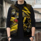 Richmond Tigers Australian Football Sleeveless Puffer Jacket Powerful Tiger Mascot With Indigenous Pattern Art