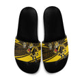 Richmond Tigers Australian Football Slide Sandals Powerful Tiger Mascot With Indigenous Pattern Art