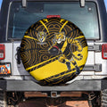 Richmond Tigers Australian Football Spare Tire Cover Powerful Tiger Mascot With Indigenous Pattern Art