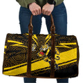 Richmond Tigers Australian Football Travel Bag Powerful Tiger Mascot With Indigenous Pattern Art