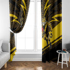 Richmond Tigers Australian Football Window Curtain Powerful Tiger Mascot With Indigenous Pattern Art