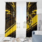 Richmond Tigers Australian Football Window Curtain Powerful Tiger Mascot With Indigenous Pattern Art