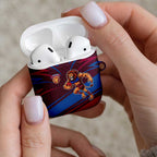 Brisbane Lions Australian Football AirPods Case Regal Lion Mascot With Indigenous Pattern Art