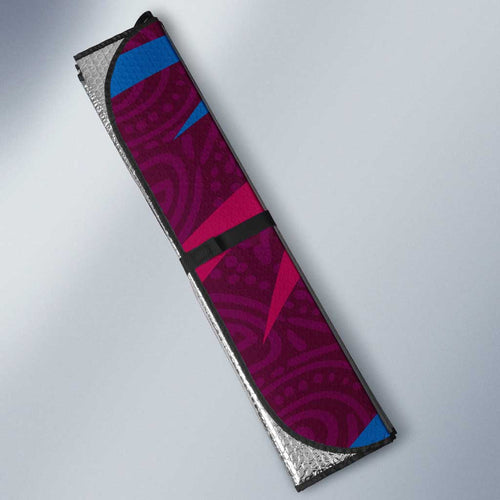 Brisbane Lions Australian Football Auto Sun Shade Regal Lion Mascot With Indigenous Pattern Art