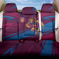 Brisbane Lions Australian Football Back Car Seat Cover Regal Lion Mascot With Indigenous Pattern Art