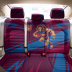 Brisbane Lions Australian Football Back Car Seat Cover Regal Lion Mascot With Indigenous Pattern Art