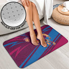 Brisbane Lions Australian Football Bathroom Set Regal Lion Mascot With Indigenous Pattern Art
