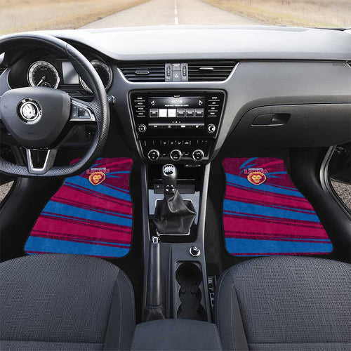 Brisbane Lions Australian Football Car Mats Regal Lion Mascot With Indigenous Pattern Art