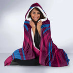 Brisbane Lions Australian Football Hooded Blanket Regal Lion Mascot With Indigenous Pattern Art