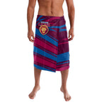 Brisbane Lions Australian Football Lavalava Regal Lion Mascot With Indigenous Pattern Art