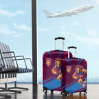 Brisbane Lions Australian Football Luggage Cover Regal Lion Mascot With Indigenous Pattern Art