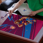 Brisbane Lions Australian Football Puzzle Regal Lion Mascot With Indigenous Pattern Art