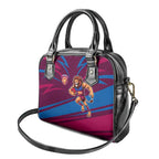 Brisbane Lions Australian Football Shoulder Handbag Regal Lion Mascot With Indigenous Pattern Art