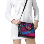 Brisbane Lions Australian Football Shoulder Handbag Regal Lion Mascot With Indigenous Pattern Art