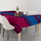 Brisbane Lions Australian Football Tablecloth Regal Lion Mascot With Indigenous Pattern Art