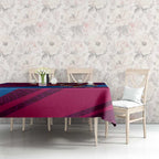 Brisbane Lions Australian Football Tablecloth Regal Lion Mascot With Indigenous Pattern Art