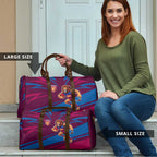Brisbane Lions Australian Football Travel Bag Regal Lion Mascot With Indigenous Pattern Art
