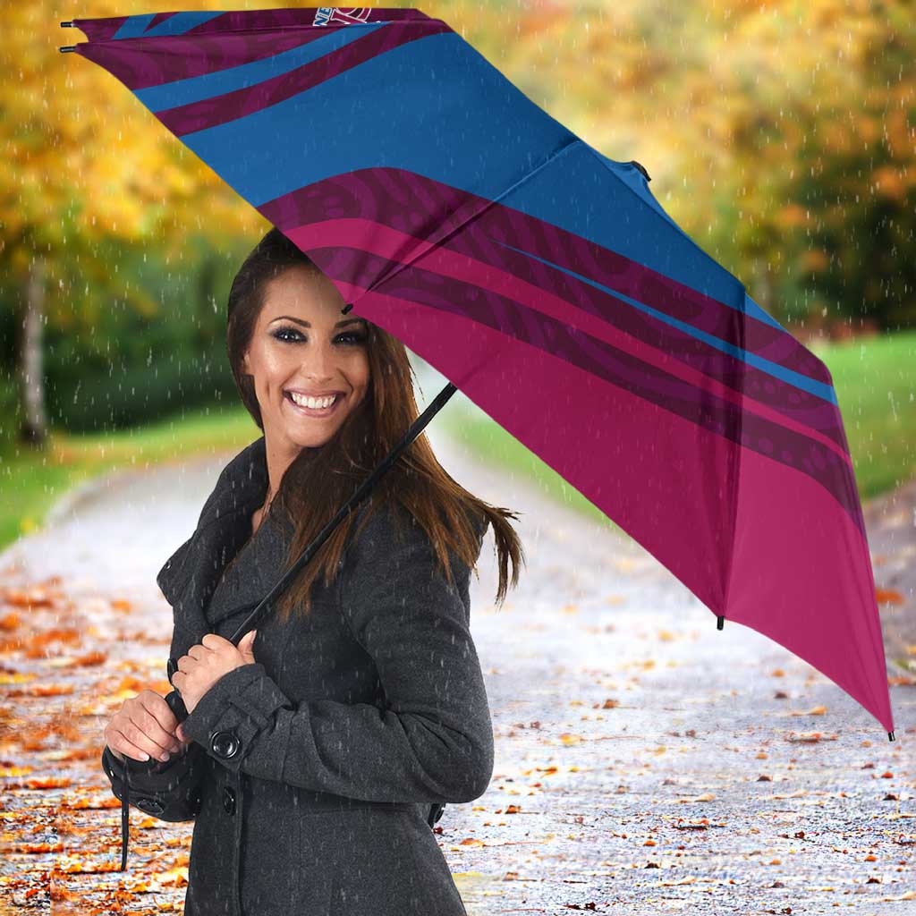 Brisbane Lions Australian Football Umbrella Regal Lion Mascot With Indigenous Pattern Art