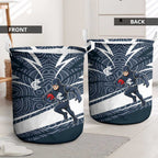 Carlton Blues Australian Football Laundry Basket Superhero Mascot With Indigenous Pattern Art