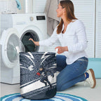 Carlton Blues Australian Football Laundry Basket Superhero Mascot With Indigenous Pattern Art