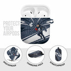 Carlton Blues Australian Football AirPods Case Superhero Mascot With Indigenous Pattern Art