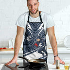 Carlton Blues Australian Football Apron Superhero Mascot With Indigenous Pattern Art