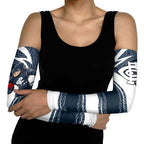Carlton Blues Australian Football Arm Sleeves Superhero Mascot With Indigenous Pattern Art