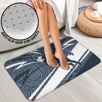Carlton Blues Australian Football Bathroom Set Superhero Mascot With Indigenous Pattern Art