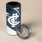 Carlton Blues Australian Football 4 in 1 Can Cooler Tumbler Superhero Mascot With Indigenous Pattern Art