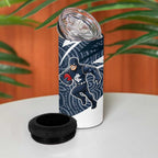 Carlton Blues Australian Football 4 in 1 Can Cooler Tumbler Superhero Mascot With Indigenous Pattern Art